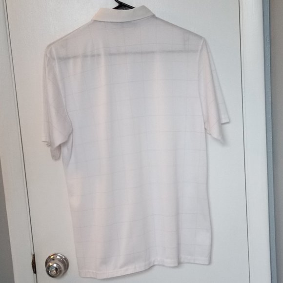 IDLETIME MEN'S WHITE SHIRT with ORANGE and BLUE STRIPES Size Medium - Picture 2 of 4